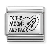 Nomination Composable Classic Link 330111/39 To The Moon and Back in 925 Silver